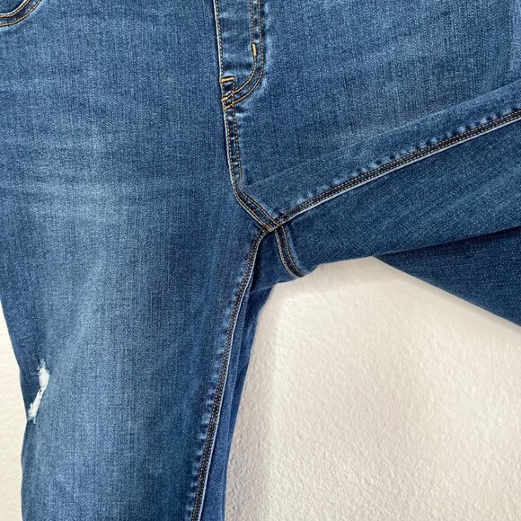 Spanx Womens Blue Distressed Ankle Skinny Slimming Jeans XL style 20203r - Picture 8 of 11